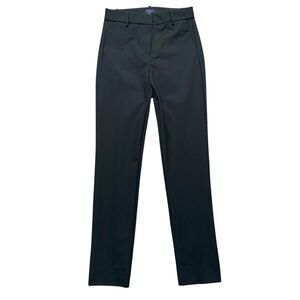 J.Crew Slim Fit Trouser Pants 0 Black Stretch Mid Rise Straight Leg Minimalist